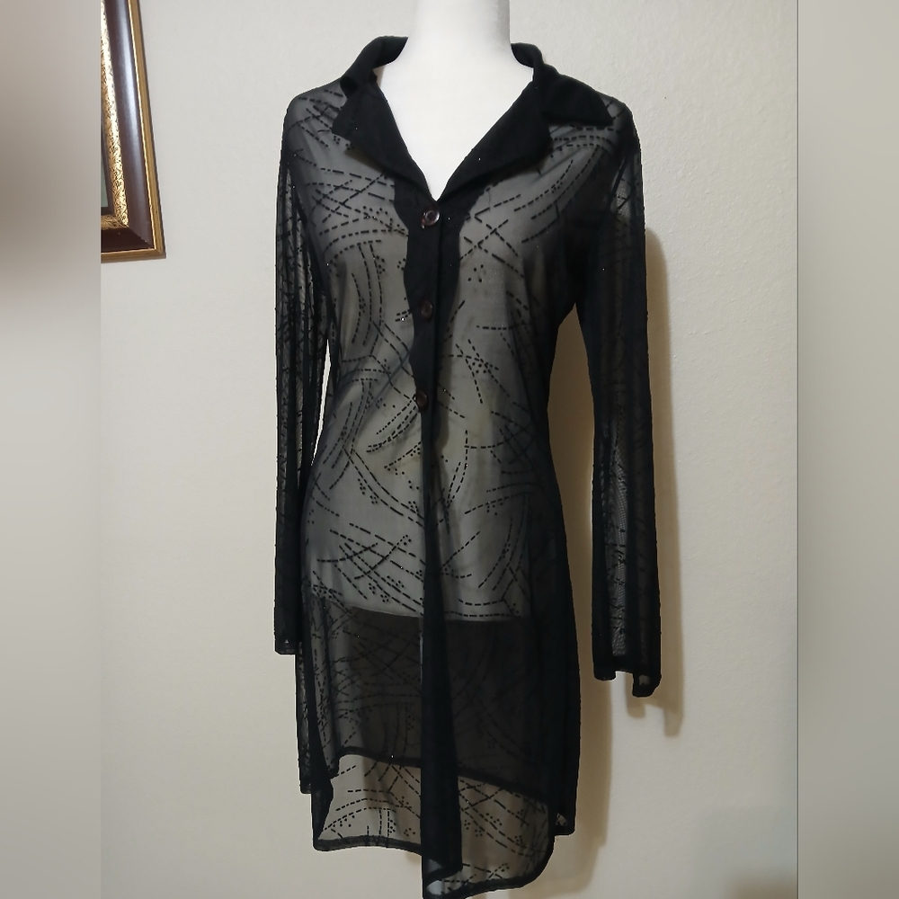 Breakin' Loose Sheer Black Top